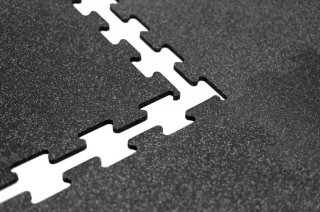 Gumové PUZZLE do fitness  10 mm, 100 x100 cm, 10%  EPDM bílá RAL 9010