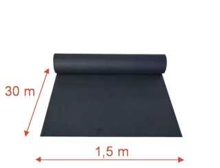 SPORTEC; Color 0% EPDM, 4 mm, BLACK, role 45 m2