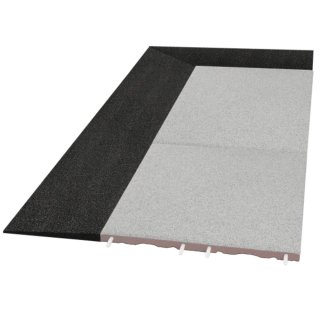Rohový profil SPORTEC CORNER 30 mm pro Style PRAVÝ, 1000 x 250 mm, černá