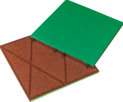 Podlaha na terasu gumová KRAITEC STEP COLOR, zelená