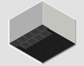 SPORTEC; Elastická podložka Standard 2.0 - 4 mm, černá