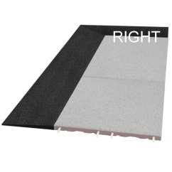 Rohový profil SPORTEC CORNER 30 mm FR pro Style PRAVÝ, 1000 x 250 mm, černá