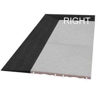 Rohový profil SPORTEC CORNER 30 mm FR pro Style PRAVÝ, 1000 x 250 mm, černá