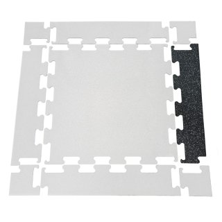 Náběh k podlaze puzzle 10 mm, 10% EPDM, zkosená strana, RAL 9010 bílá