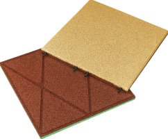 Podlaha na terasu gumová KRAITEC STEP COLOR, béžová