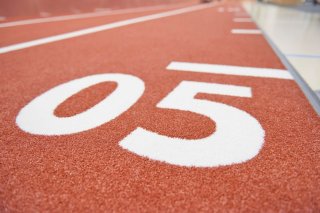 Sprint Track; Heavy Start & Finish, značky po 1bm, čísla, tl. 13 mm, modrá, 1 m²