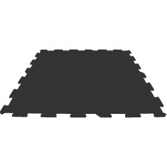 SPORTEC; gumové PUZZLE do fitness BLACK 10 mm, černá