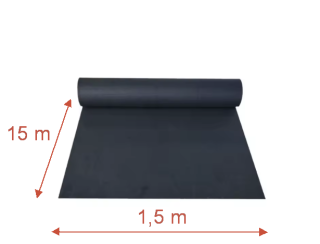 SPORTEC; Color 0% EPDM, 8 mm BLACK, role 22,5 m2