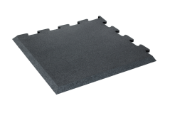 PUZZLE MAT tl. 10 mm, 10% EPDM šedá RAL 9010, ZKOSENÝ ROH