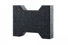 Zámková dlažba gumová EW-MAT tl. 43 mm, kvalitní zažehlený povrch, MIX COLOR