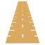 Sprint Track; Heavy Start & Finish, značky po 1bm, čísla, tl. 13 mm, žlutá, 1 m²