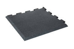PUZZLE MAT tl. 10 mm BLACK, ZKOSENÝ ROH