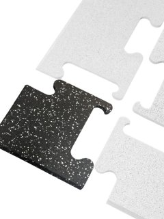 Roh k podlaze puzzle tl. 15 mm, 10% EPDM, zkosená strana, RAL 9010