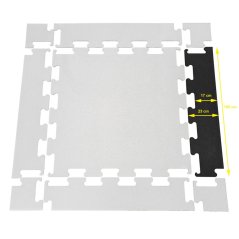 EWMAT; Náběh k podlaze tl. 10 mm, 10% EPDM, zkosená strana, RAL9010 bílá