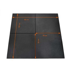 Sportovní podlaha GF Premium 30 mm - černá 100x100cm
