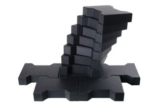 Zámková dlažba gumová EW-MAT tl. 43 mm, kvalitní zažehlený povrch, GREEN