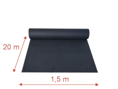 SPORTEC; Color 0% EPDM, 6 mm, BLACK, role 30 m2