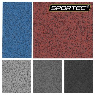 Prémiová podlaha do fitness SPORTEC PURCOLOR 6 mm, červená, 85% kaučuk, 25 m2 - Varianta: Pur Color - 6 mm, modrá