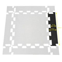 EWMAT; Náběh k podlaze tl. 15 mm, 10% EPDM, zkosená strana, RAL9010