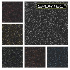 Podlaha do fitness SPORTEC COLOR tl. 10 mm se vsypem 15% EPDM, role 18 m2