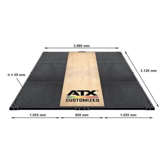 Tréninková platforma ATX LINE Weight Lifting / Power Rack XL, 3 x 3 m, klasické logo