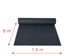 SPORTEC; Color 0% EPDM, 10 mm BLACK, role 9 m2