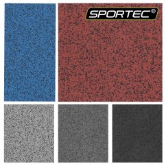 Prémiová podlaha do fitness SPORTEC PURCOLOR 6 mm, červená, 85% kaučuk, 25 m2