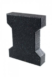 Zámková dlažba gumová EW-MAT tl. 43 mm, kvalitní zažehlený povrch, MIX COLOR